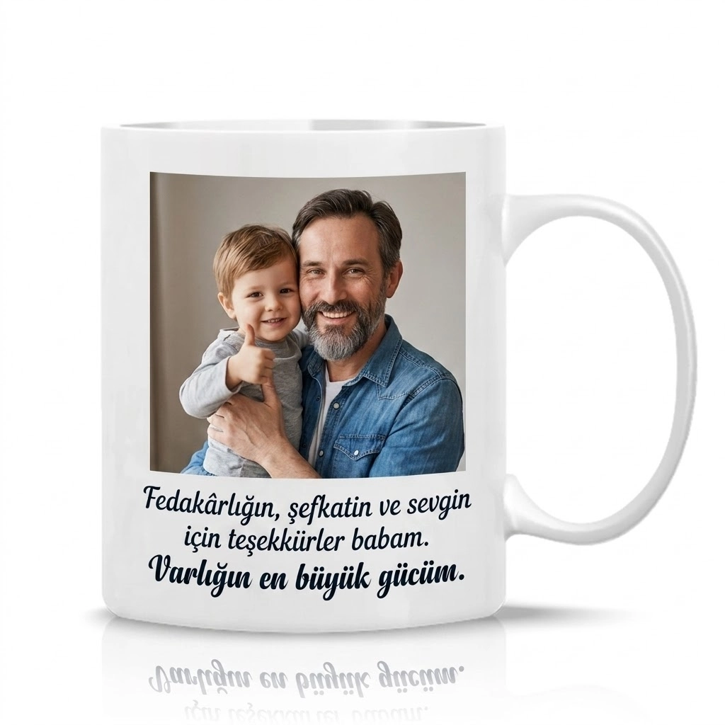 Babalar günü kupa bardak(istenilen fotoğraflarla)