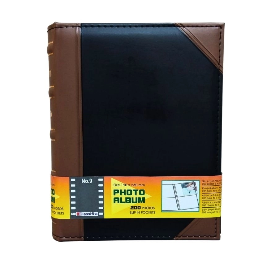 Deri Fotoğraf Albümü 200’lük 10x15 cm Siyah-kahverengi