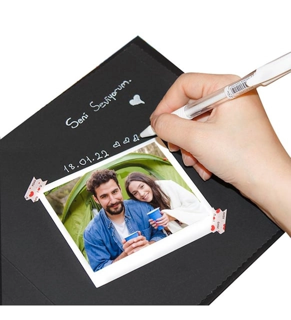 10 adet 10x15 resim+Polabook Her Şey Seninle Güzel Anı Defteri(kalem+sticker)