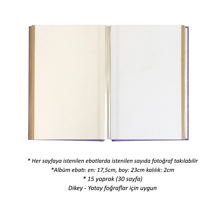 Modern Yapışkanlı Fotoğraf Albümü 15 Yaprak - 23x17cm