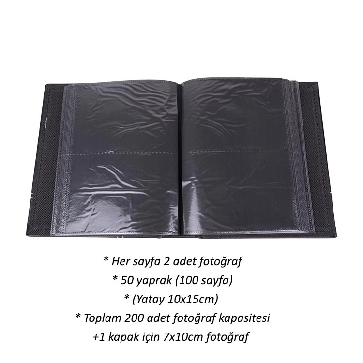 200’lük Deri Fotoğraf Albümü - 10x15cm