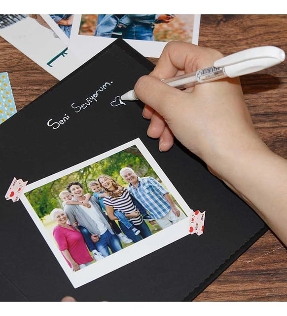 10 adet 10x10 resim+siyah anı Defteri(kalem+sticker)