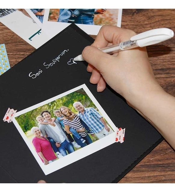 10 adet 10x10 resim+siyah anı Defteri(kalem+sticker)