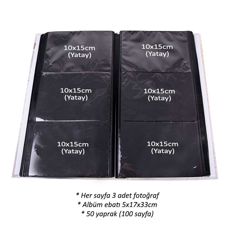300’lük 10x15 Fotoğraf Albümü (çiçekler kapaklı)