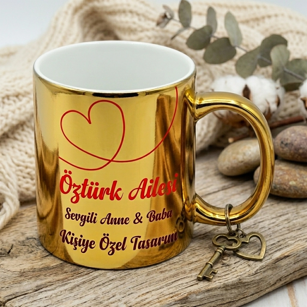 Aynalı Gold Metalik kupa