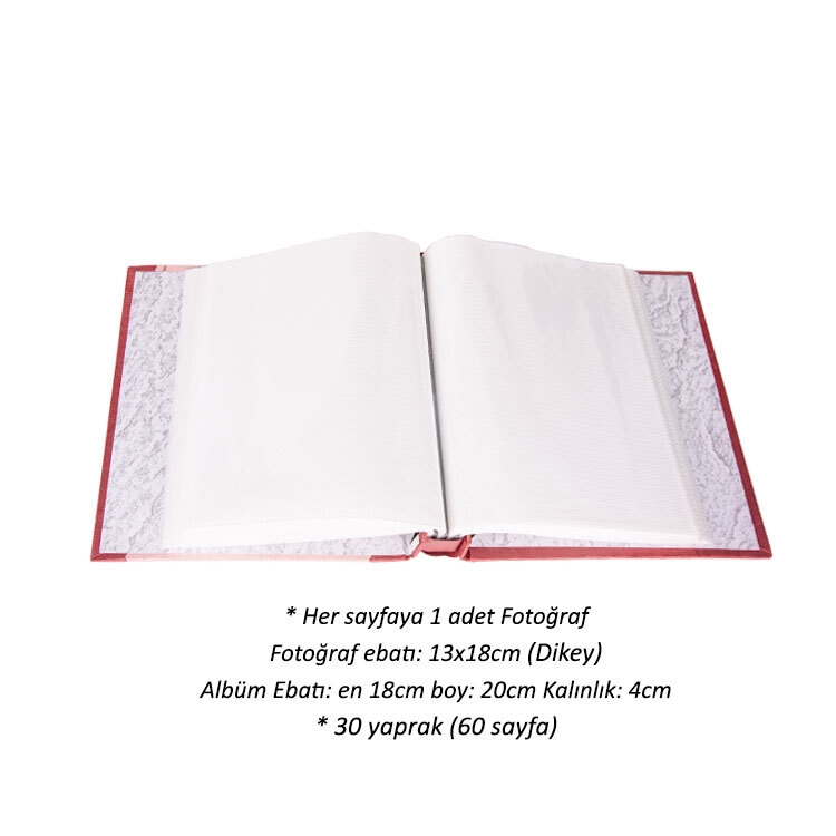 60’lık 13x18cm Fotoğraf Albümü-pembe balık