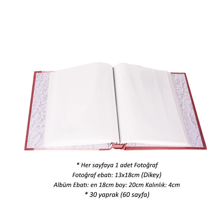 120 lik 13x18cm Fotoğraf Albümü-mavi /pembe çiçek
