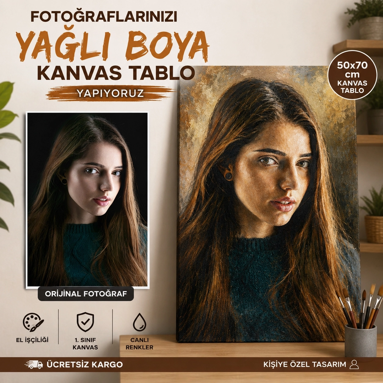 Yağlıboya kanvas tablo 50x70