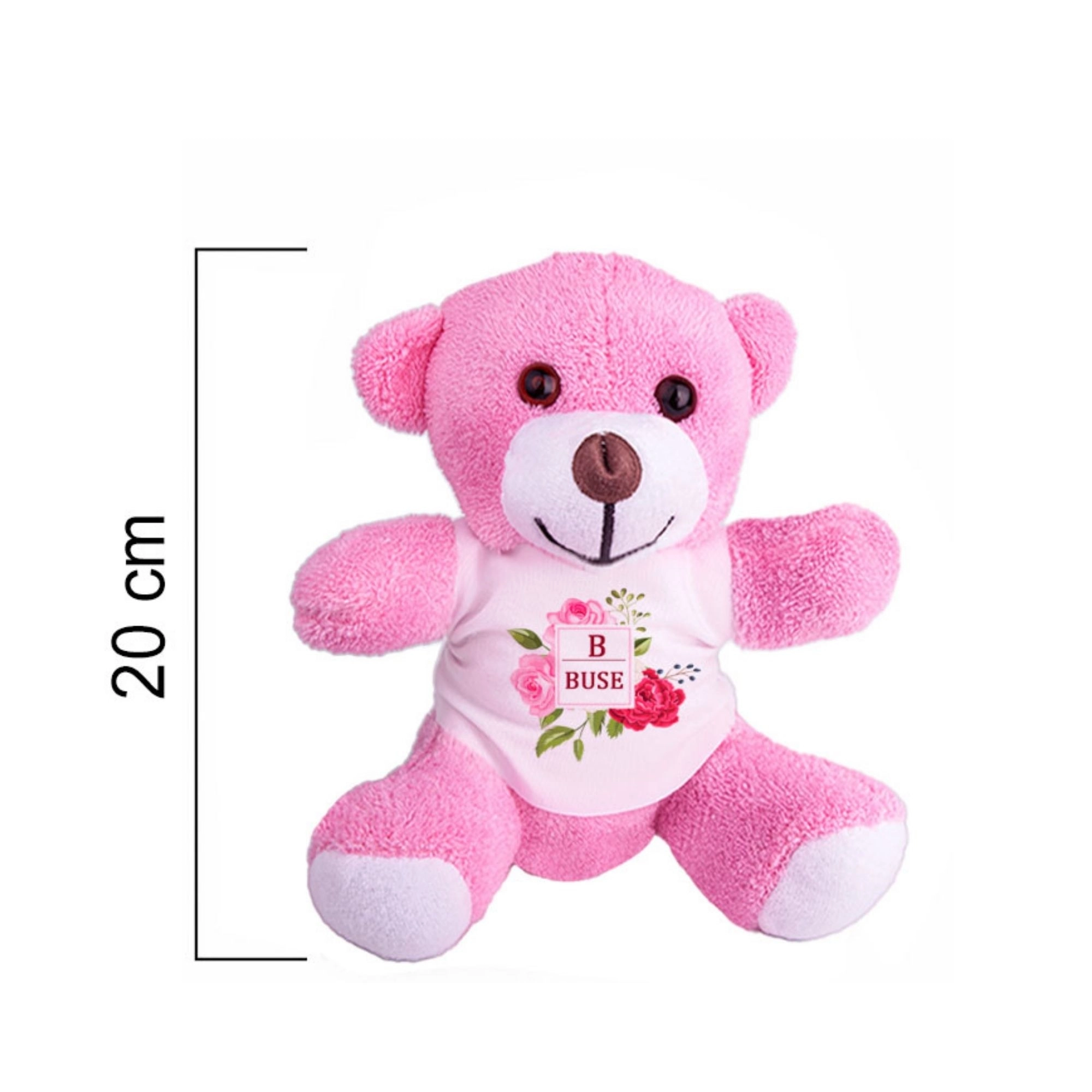 Pembe Pelüş Oyuncak Ayı+tişört istenilen yazıyla