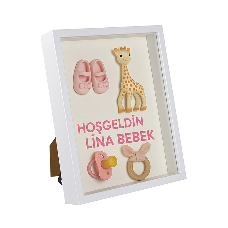 Ahşap Derin Beyaz Hatıra Kutusu - 22x27 cm