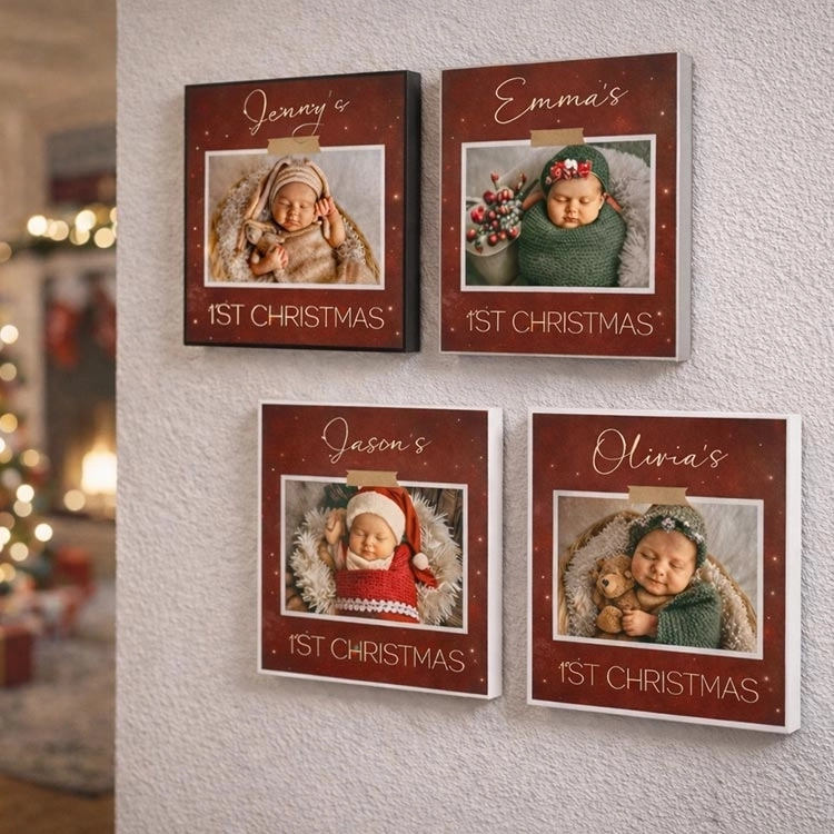 Ahşap Çek Yapıştır Fotoğraf Çerçevesi - 20x20cm-2 adet