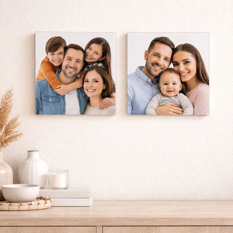 Ahşap Çek Yapıştır Yeni Nesil Fotoğraf Çerçevesi - 13x13cm