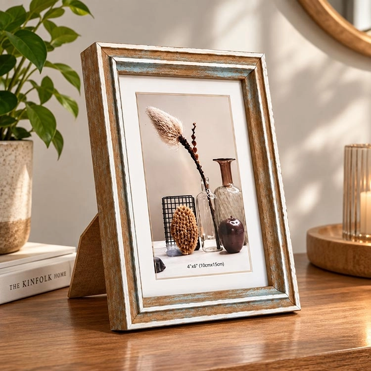 Ahşap Eskitme Fotoğraf Çerçevesi - 15x20cm