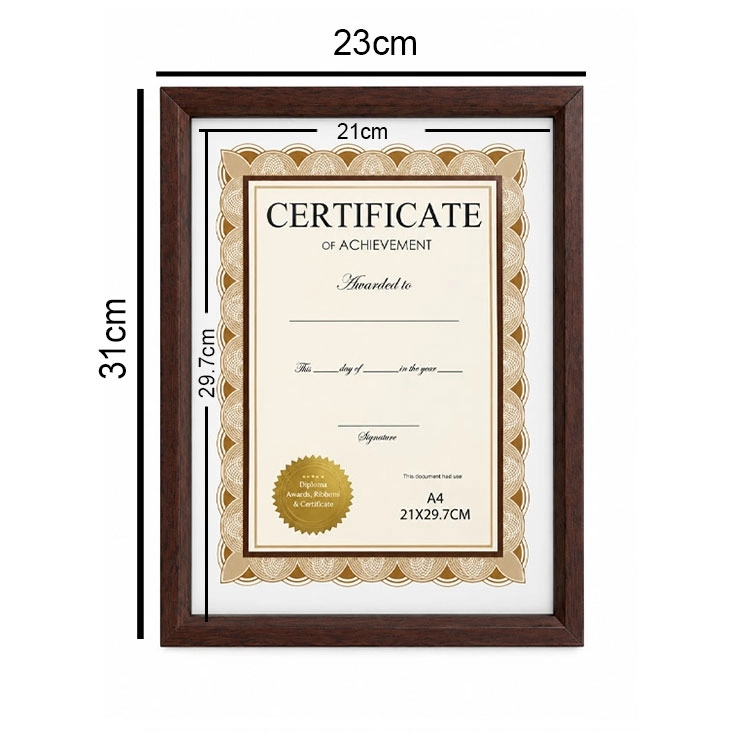 Ahşap Klasik A4 Diploma ve Sertifika Çerçevesi - 21x29.7cm