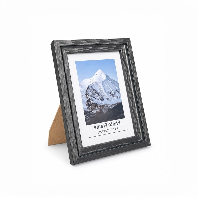 Ahşap Modern Antrasit Fotoğraf Çerçevesi - 10x15cm