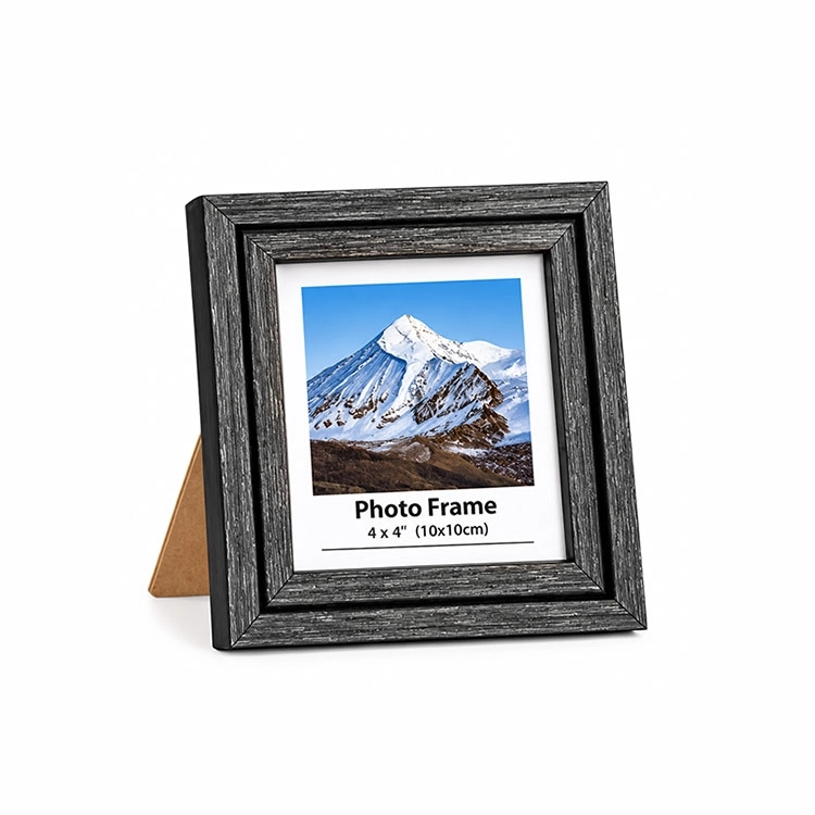 Ahşap Modern Antrasit Mini Fotoğraf Çerçeve - 10x10cm