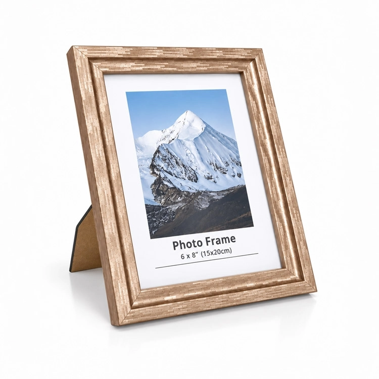 Ahşap Modern Bronz Gold  Fotoğraf Çerçevesi - 15x20cm