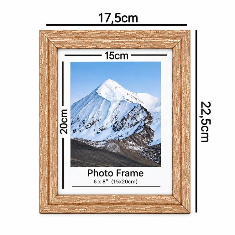 Ahşap Modern Bronz Gold  Fotoğraf Çerçevesi - 15x20cm