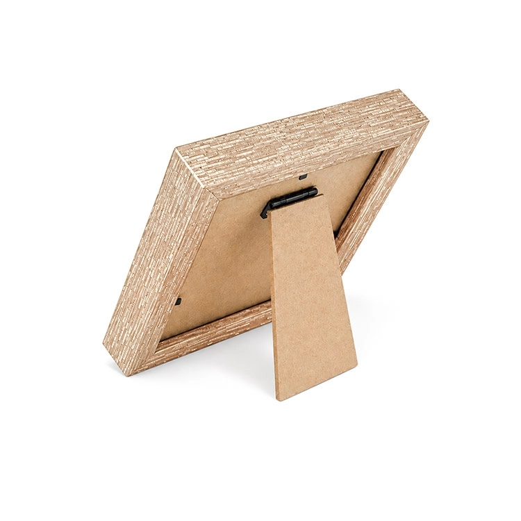 Ahşap Modern Bronz Gold Mini Fotoğraf Çerçevesi - 10x10cm