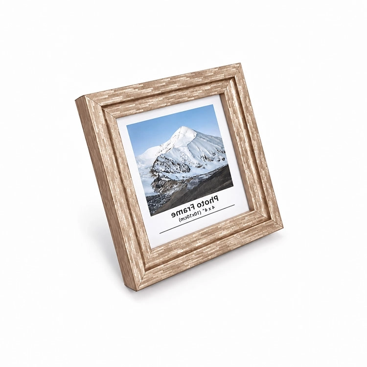 Ahşap Modern Bronz Gold Mini Fotoğraf Çerçevesi - 10x10cm