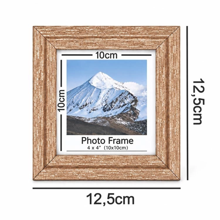 Ahşap Modern Bronz Gold Mini Fotoğraf Çerçevesi - 10x10cm