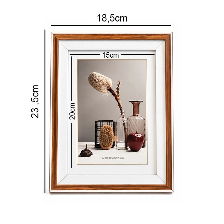 Ahşap Paspartulu Ceviz Rengi Fotoğraf Çerçevesi - 15x21