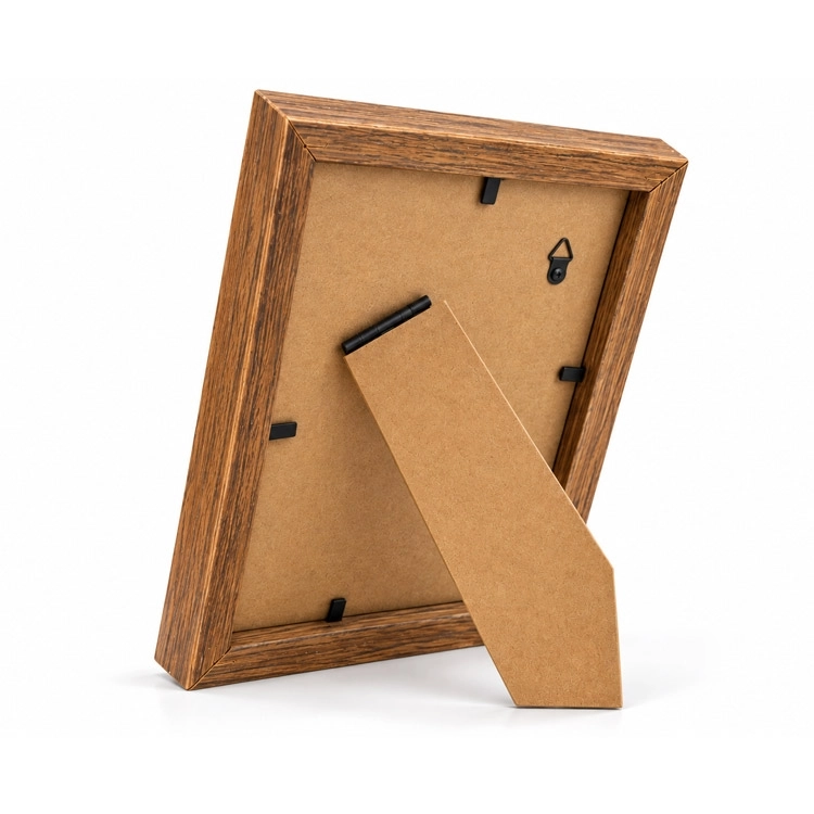 Ahşap Paspartulu Ceviz Rengi Fotoğraf Çerçevesi - 10x15cm