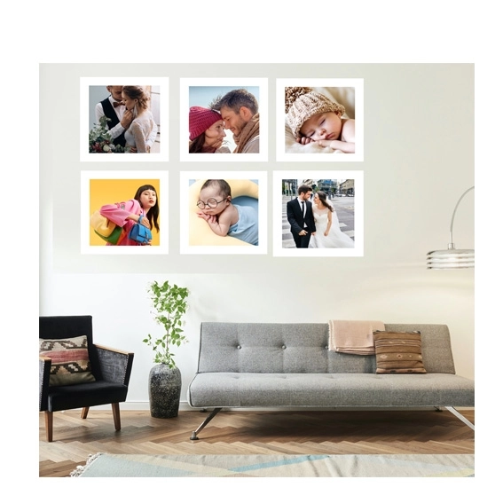 Yapışkanlı 6 lı Fotoblok türü çerçeveler  20x20