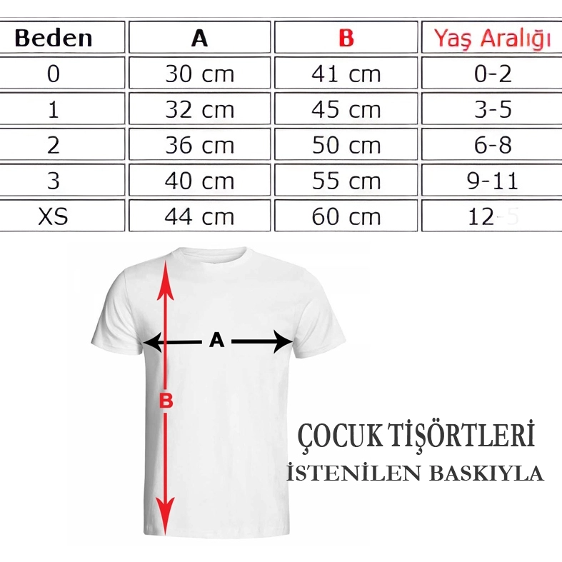 Çocuk tşörtleri siyah/beyaz renkler’de