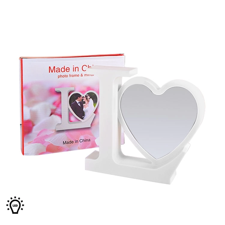 Dekoratif Kalpli Love Sihirli Ayna - Led Işıklı Çerçeve