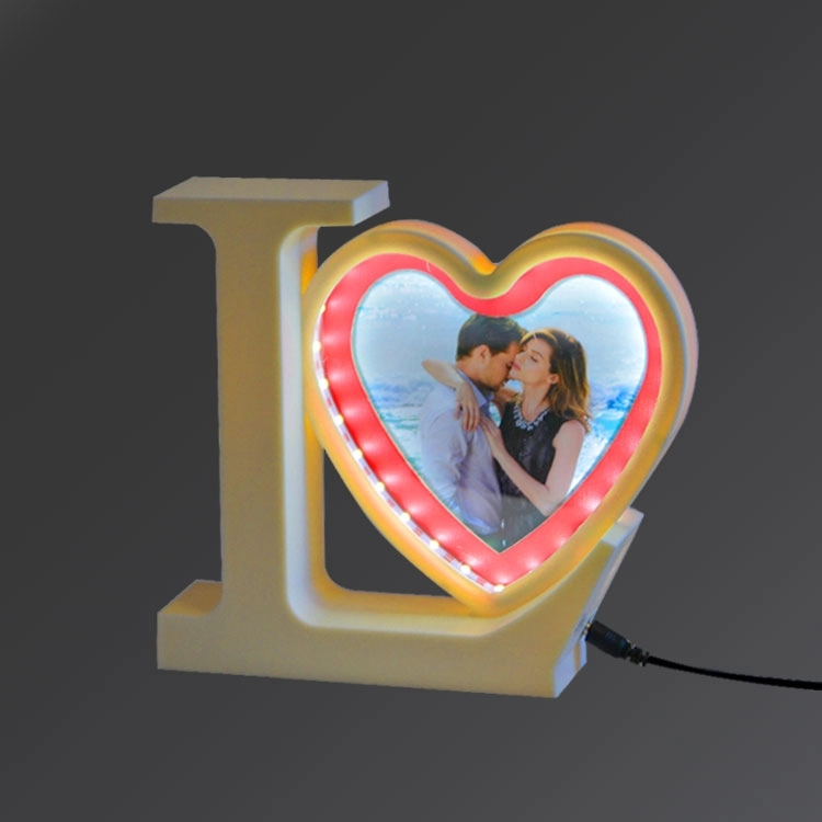 Dekoratif Kalpli Love Sihirli Ayna - Led Işıklı Çerçeve
