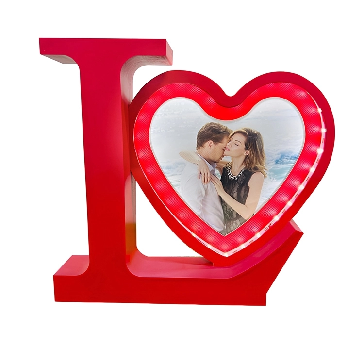 Dekoratif Kalpli Love Sihirli Ayna - Led Işıklı Çerçeve