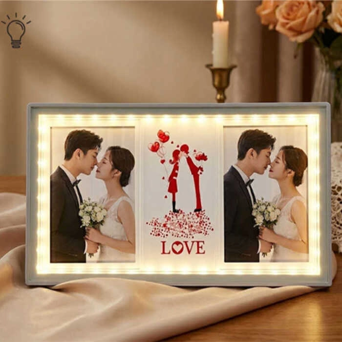 Dekoratif USB Led Işıklı Çerçeve 13x18 2li