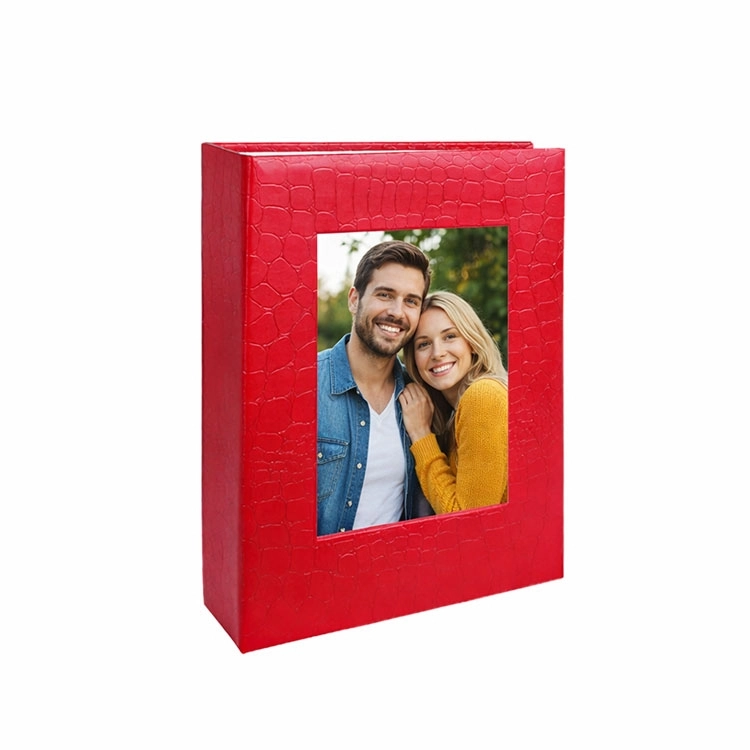 Deri 100’lük 15x21cm. Pencereli Fotoğraf Albümü