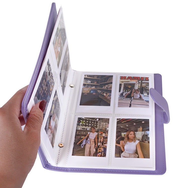 Deri Instax Polakart Fotoğraf Albümü - 96 Kapasite