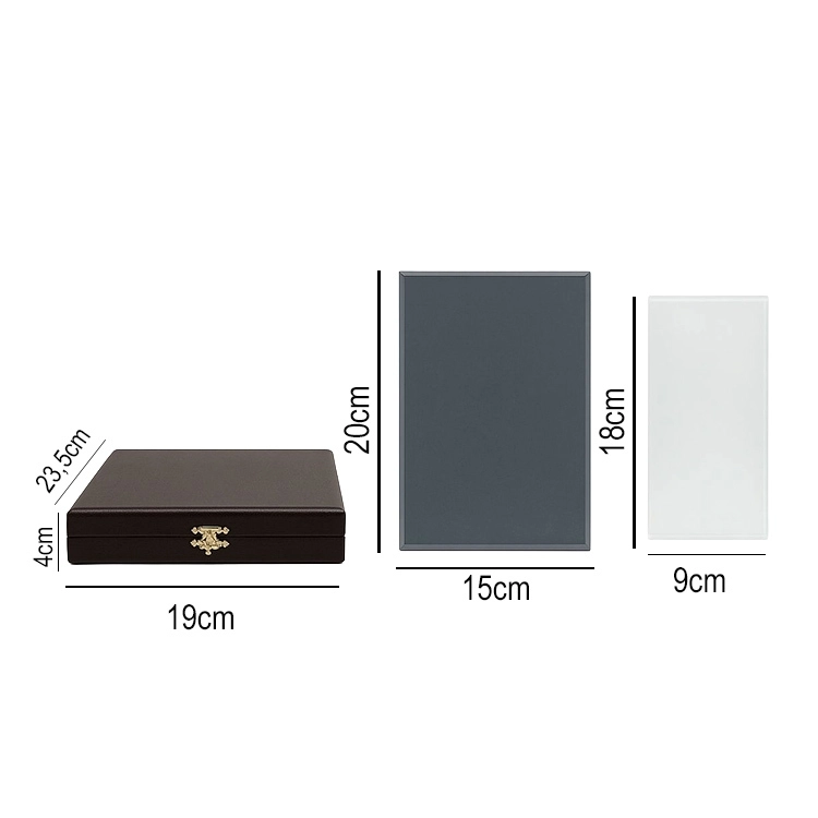 Deri Kutulu Cam Plaket Set