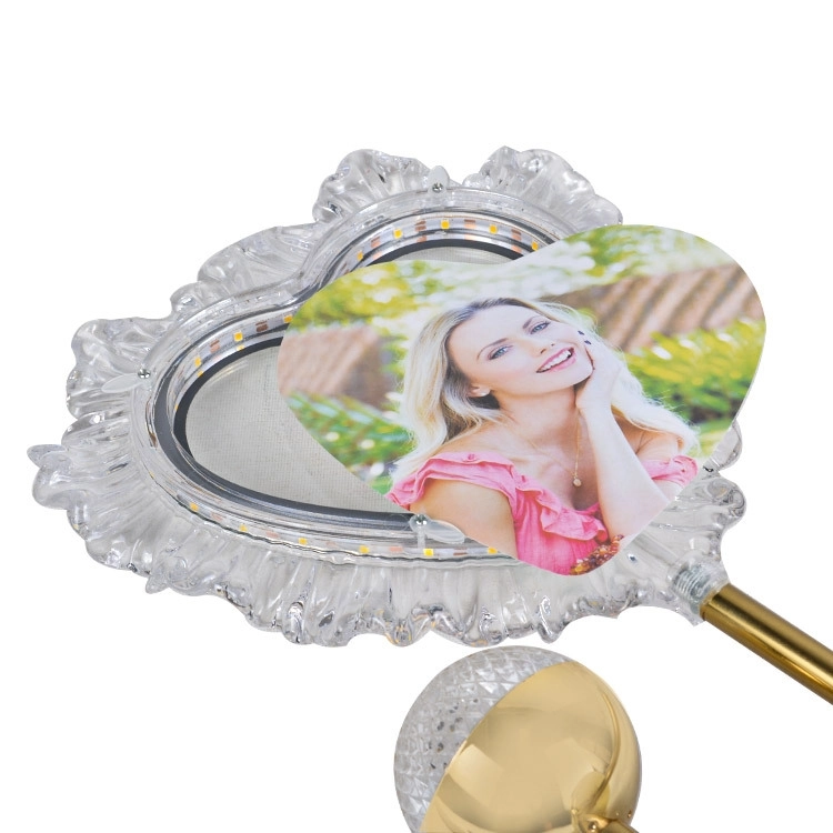Exclusive Fotoğraflı Kalpli Masa Lambası - 20x35cm