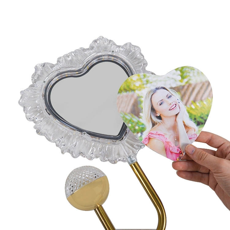 Exclusive Fotoğraflı Kalpli Masa Lambası - 20x35cm