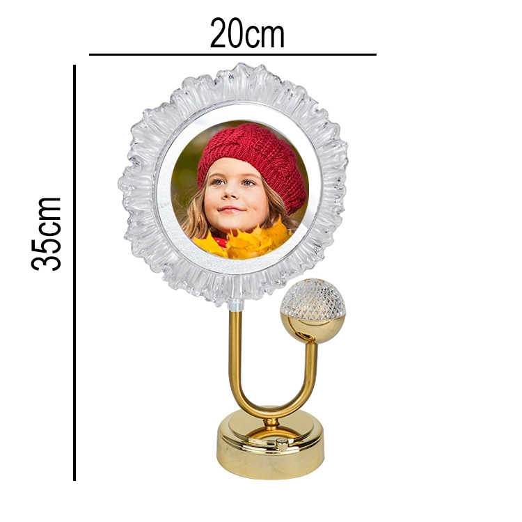 Exclusive Fotoğraflı Yuvarlak Masa Lambası - 20x35cm