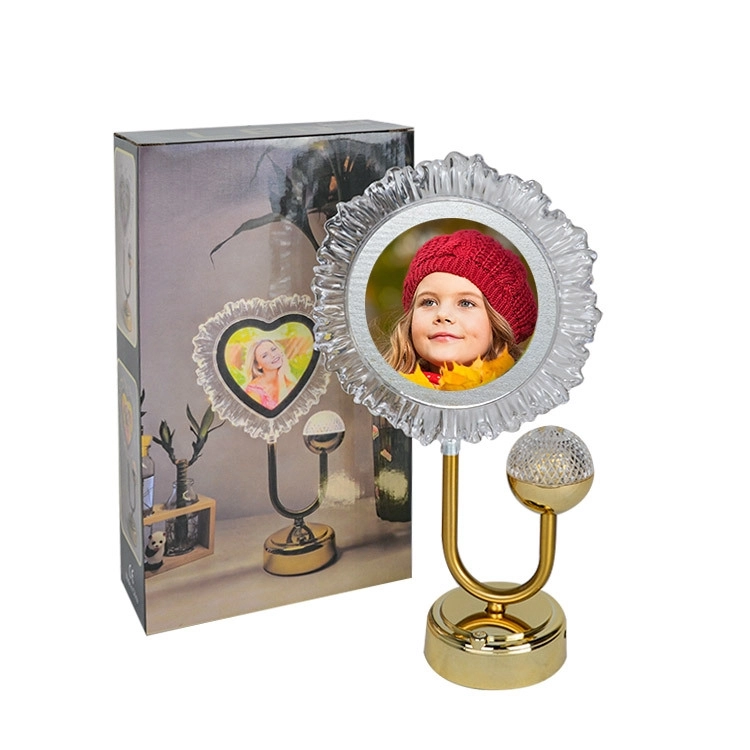 Exclusive Fotoğraflı Yuvarlak Masa Lambası - 20x35cm