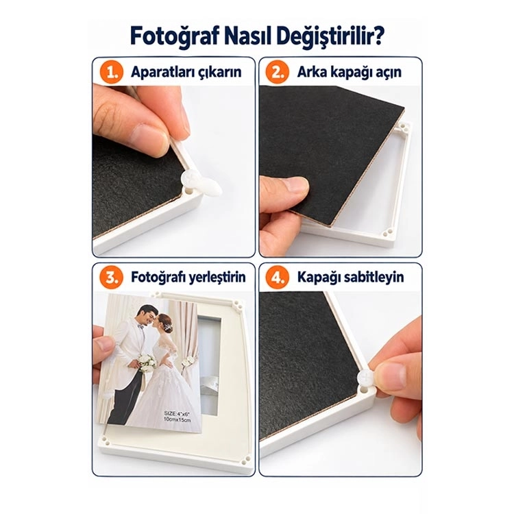 Fotoğraflı Sihirli Ayna - Led Işıklı Çerçeve