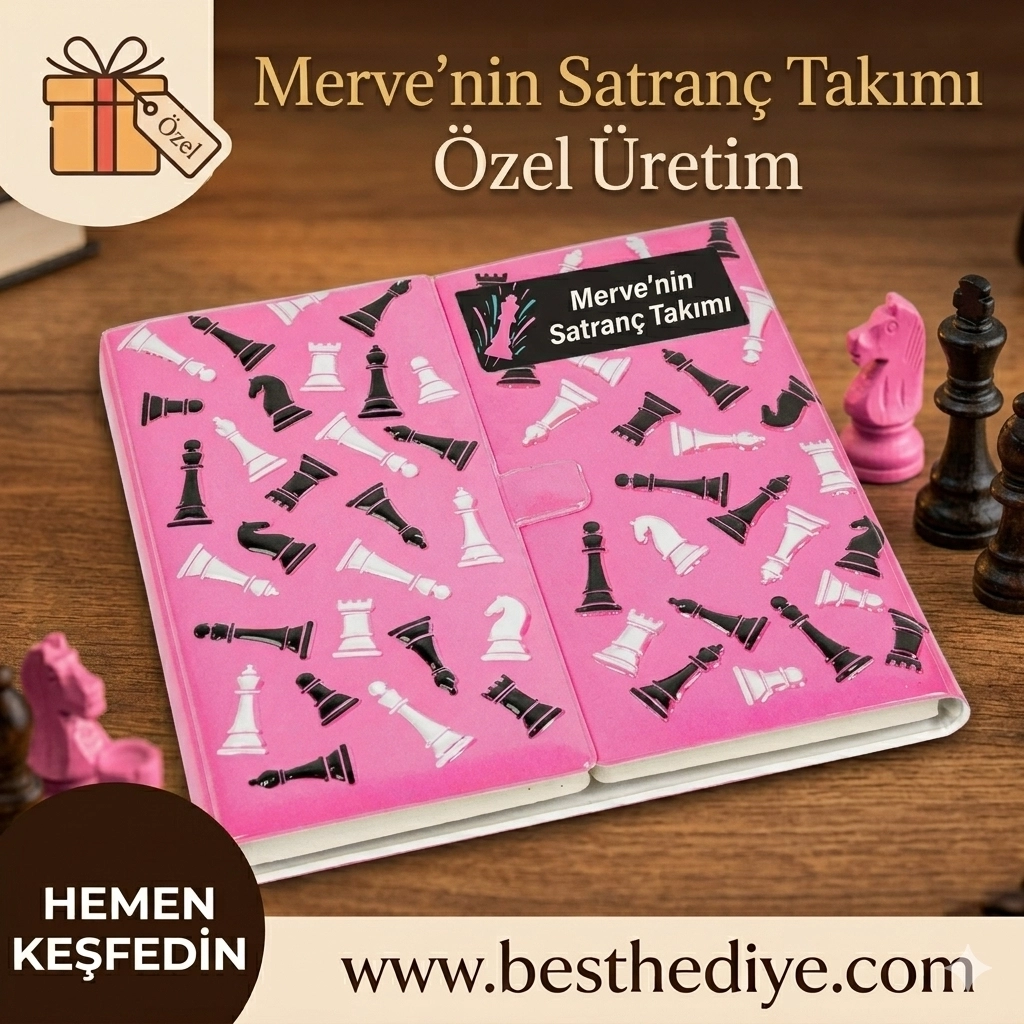 İsim yazılabilen kız satranç takımı