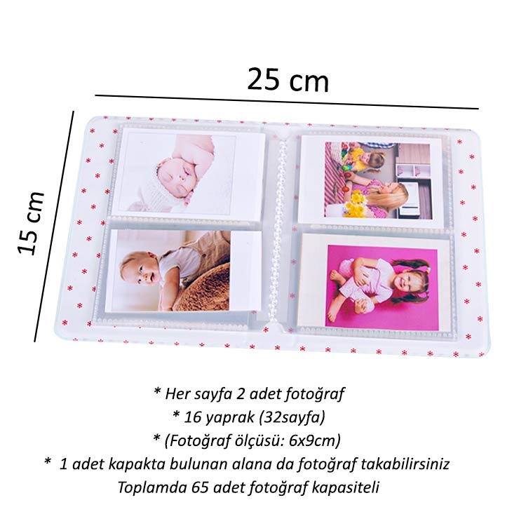 24 Instax  Polakart+ Fotoğraf Albümü - 65 Kapasite