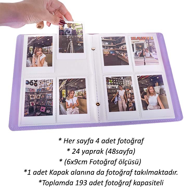 İnstax Polakart Pencereli Fotoğraf Albümü - 193 Kapasite