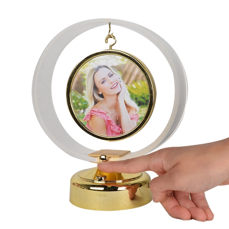 Ledli Anı Çemberi Fotoğraflı Abajur - 18x21cm