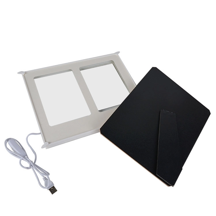 Ledli Işıklı Çift Fotoğraflı Çerçeve - 20x25cm