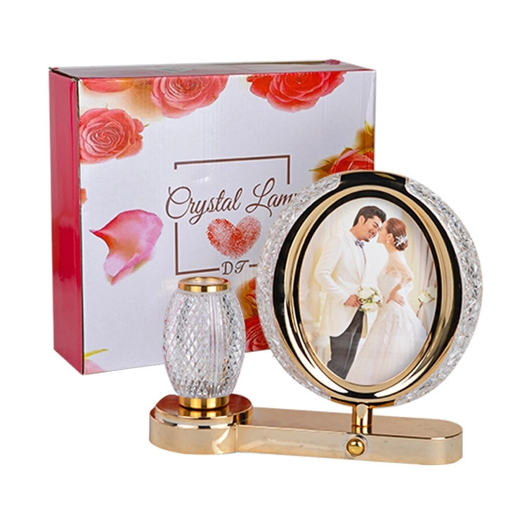 Ledli Kristal Vazolu Fotoğraf Çerçevesi - 25x28cm
