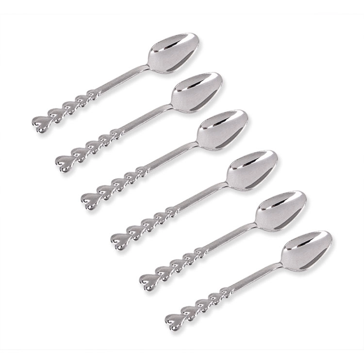 Metal Çay Kaşığı Kalpli 6’lı