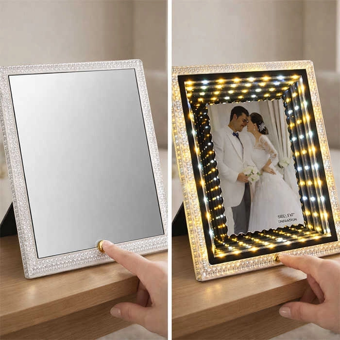 Sihirli Ayna Kristal Fotoğraf Çerçevesi 27x22