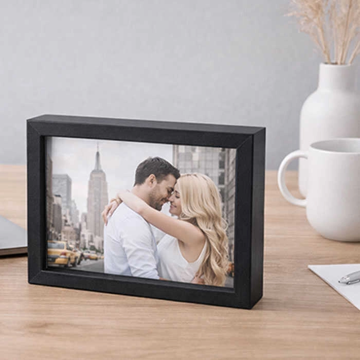 Siyah Ahşap Derin Fotoğraf Çerçevesi 15x20